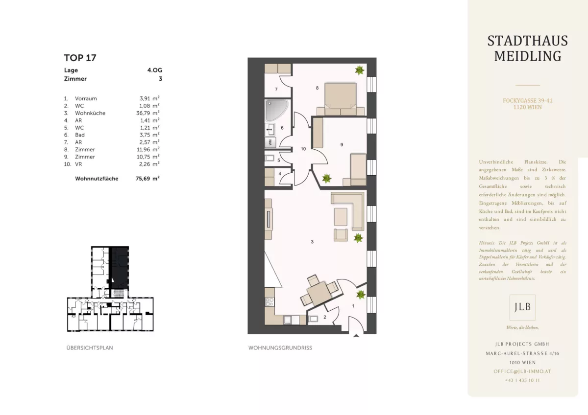 Wohnung 251385 – Grundriss in Wien