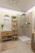 neubauprojekt oh deer badezimmer haus 4 top 1 - Perfekt aufgeteilte 3 Zimmer Wohnung mit 2 Balkonen und Grünblick | idyllisches Wohnen beim Hirschstettner Park