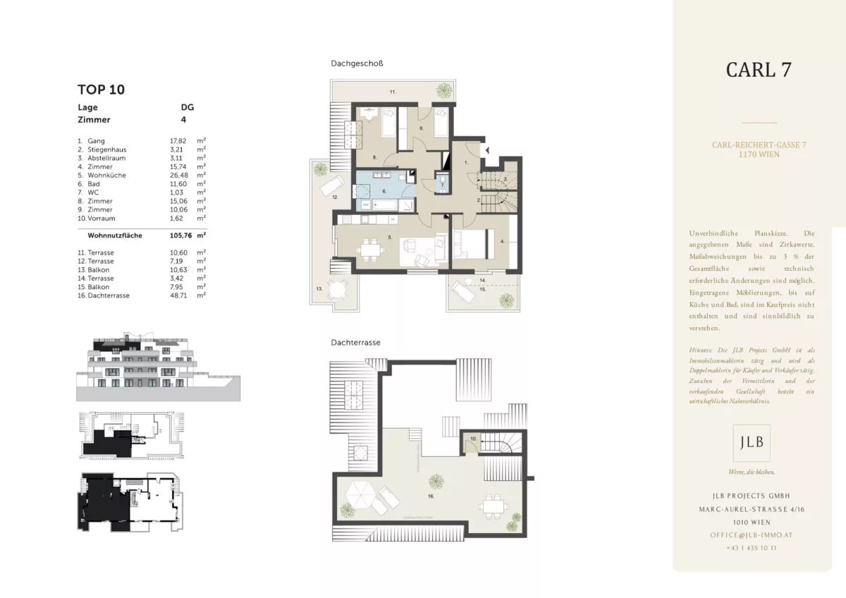 JLB Grundriss – Wohnungsplan Top 10 - CARL 7 - 1170 Wien