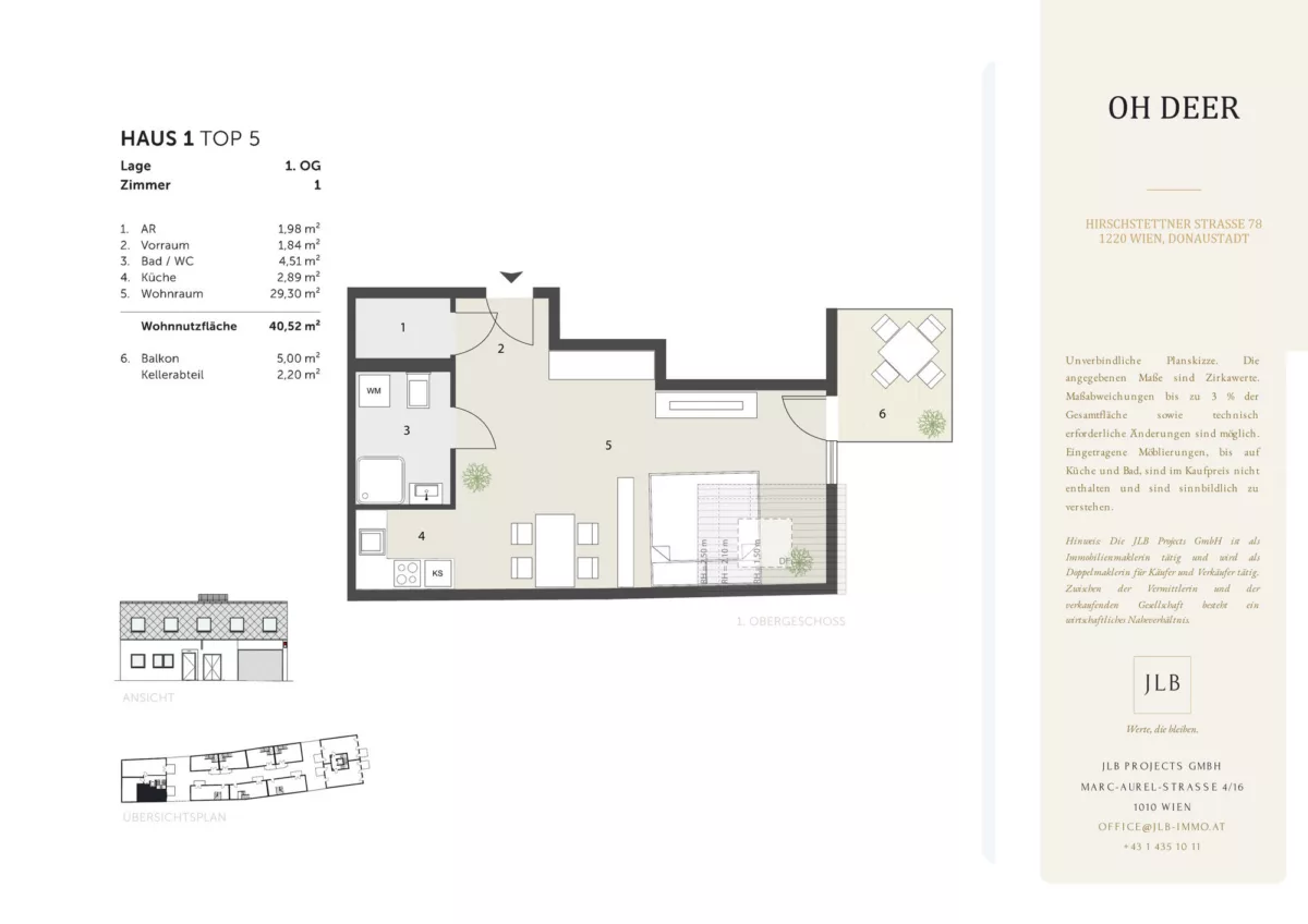 JLB Grundriss – Verkaufsplan Top 1.5