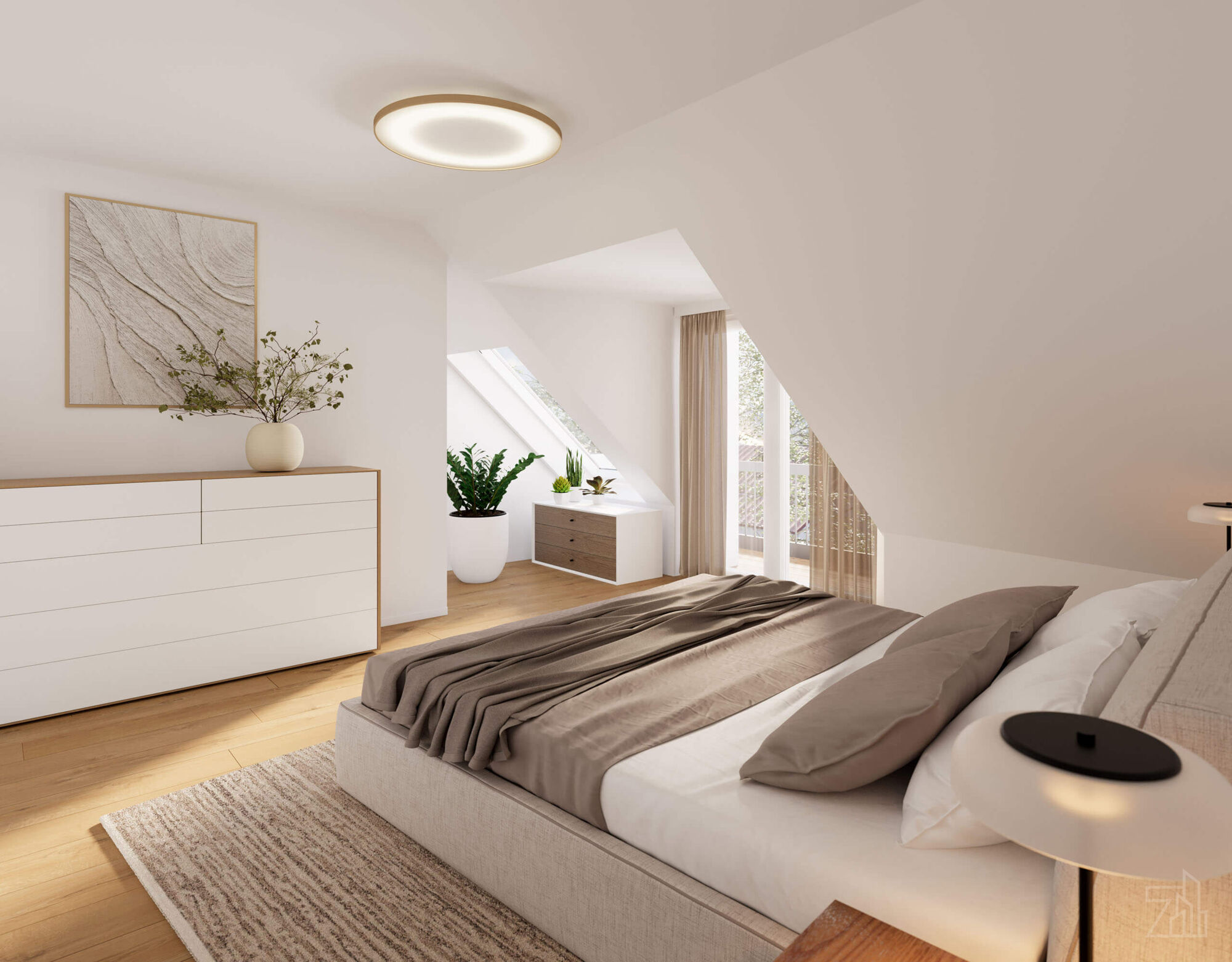 Neubauprojekt Florivita – Modernes Schlafzimmer in 1210 Wien