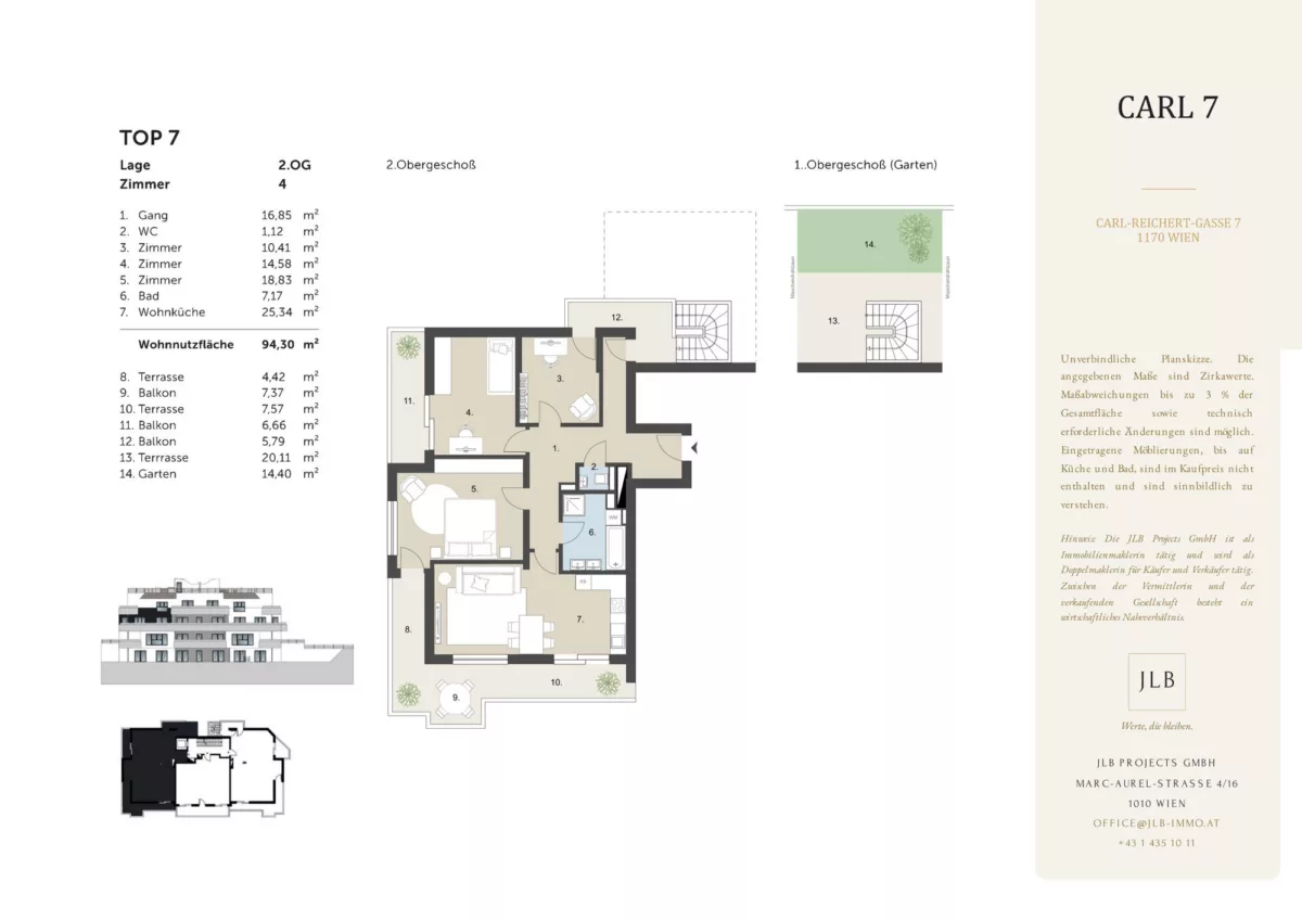 JLB Grundriss – Wohnungsplan Top 07 - CARL 7 - 1170 Wien