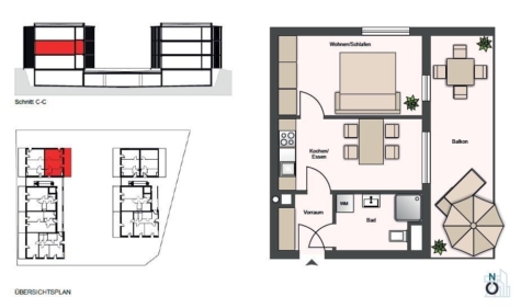 Befristet vermietete – Anlegerwohnung mit Balkon und Küche in Straßgang! Provisionsfrei!, 8054 Graz, Terrassenwohnung