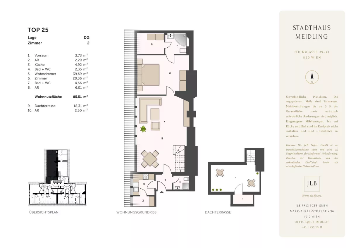STADTHAUS MEIDLING – Grundriss Top 25 – JLB