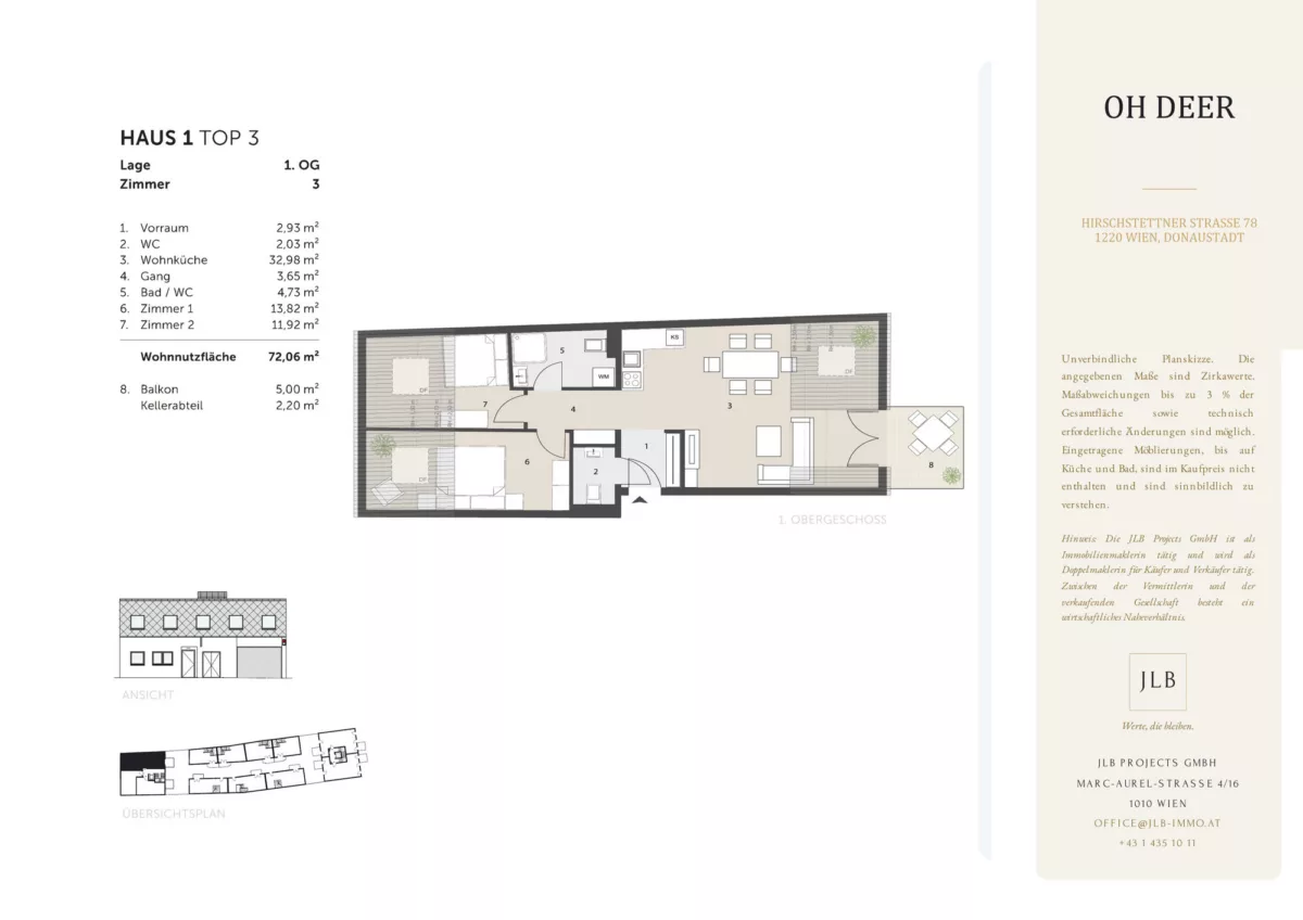 JLB Grundriss – Verkaufsplan Top 1.3