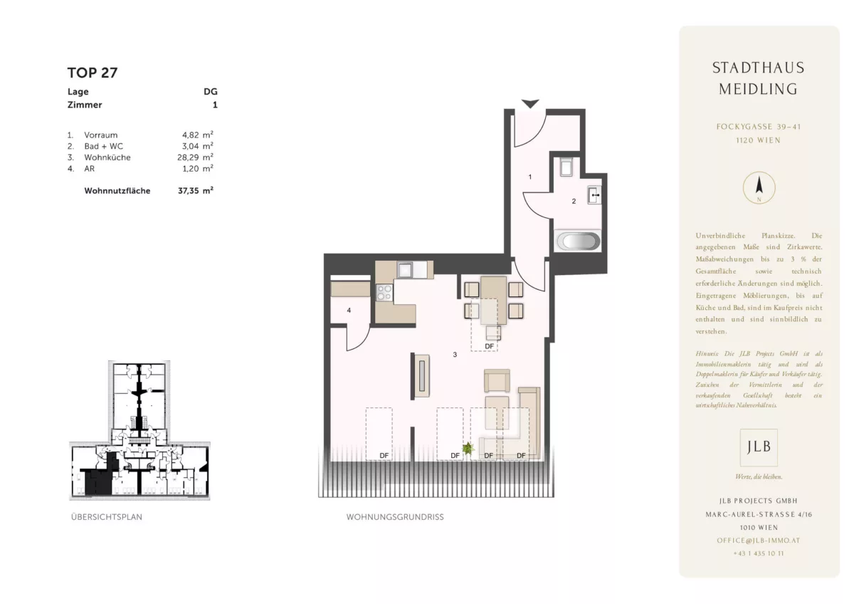 STADTHAUS MEIDLING – Grundriss Top 27 – JLB