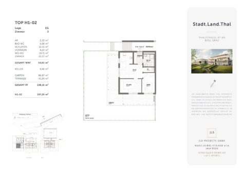 ERSTBEZUG: 3 Zimmer + 138 m² Garten/Terrasse | Graz-Gösting, 8051 Graz, Wohnung